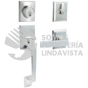 11GA GATILLO RECTANGULAR SOLIDO PARA ENTRADA FUNCION DOBLE, NIQUEL SATINADO, VISUAL LOCK