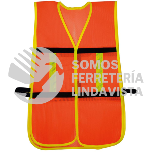 137491 CHALECO DE SEGURIDAD DE MALLA DE POLIESTER CON AJUSTE DE DOBLE GANCHO NARANJA UNITALLA SURTEK