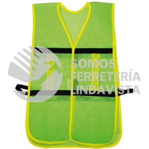 137492 CHALECO DE SEGURIDAD DE MALLA DE POLIESTER CON AJUSTE DE DOBLE GANCHO VERDE UNITALLA SURTEK
