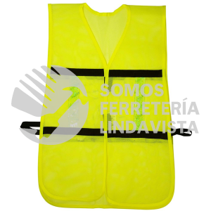 137495 CHALECO DE SEGURIDAD DE MALLA DE POLIESTER CON AJUSTE DE DOBLE GANCHO AMARILLO UNITALLA SURTEK