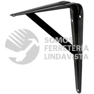 137823 MENSULA CON SOPORTE COLOR NEGRO 8 X 12" SURTEK