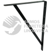 137825 MENSULA CON SOPORTE COLOR NEGRO 13 X 20" SURTEK