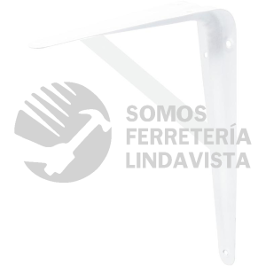 137827 MENSULA CON SOPORTE COLOR BLANCO 10 X 16" SURTEK