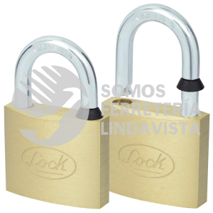 13CA JUEGO DE 2 CANDADOS DE LATON CORTOS 40 MM, LLAVE ESTANDAR LOCK