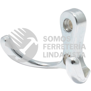 13PE GANCHO PERCHERO DOBLE, NIQUEL SATINADO LOCK