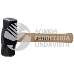 1434G MARRO OCTAGONAL CABEZA MAQUINADA CON MANGO DE HICKORY AMERICANO DE 12", 3 LB URREA
