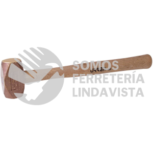 1432 MARRO DE BRONCE ANTI-CHISPAS CON MANGO MADERA DE ENCINO DE 18", 3.1 LB URREA