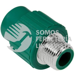 CONECTOR MACHO 20MM 1/2" VERDEPLUS TERMOFUSIONABLE ROTOPLAS