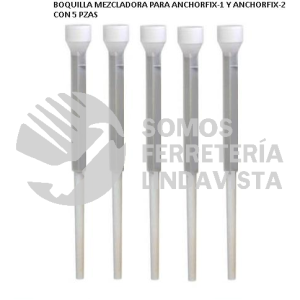 526409 BOQUILLA MEZCLADORA PARA ANCHORFIX-1 Y ANCHORFIX-2 (BOLSA CON 5 PIEZAS) SIKA CONSTRUCCION