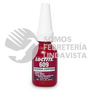 490184 609TM COMPUESTO RETENEDOR, PROPÓSITO GENERAL, BOTELLA 10 ML LP60921 LOCTITE