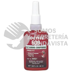 1610542 609TM COMPUESTO RETENEDOR, PROPÓSITO GENERAL, BOTELLA 50 ML 609-31 LOCTITE
