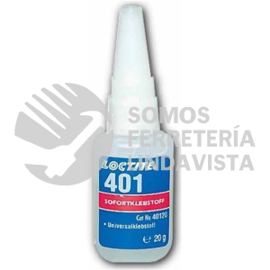 135429 401TM ADHESIVO INSTANTÁNEO PRISM, TRANSPARENTE, BOTELLA 20 GR 401-03 LOCTITE