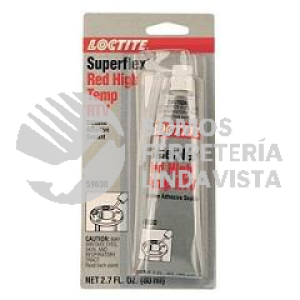 490142 SUPERFLEX SILICÓN ROJO RTV ALTA TEMPERATURA, SELLADOR ADHESIVO, TUBO 80 ML L59630 LOCTITE