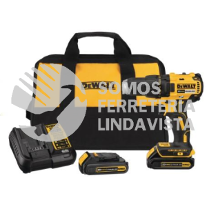 DCD777D2-B3 TALADRO/ATORNILLADOR 20V MAX BRUSHLESS CON BOLSA Y 2 BATERIAS DEWALT