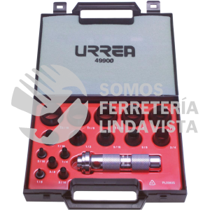 49900 JUEGO DE SACABOCADOS DE 1/8 A 1-3/16", 16 PIEZAS URREA