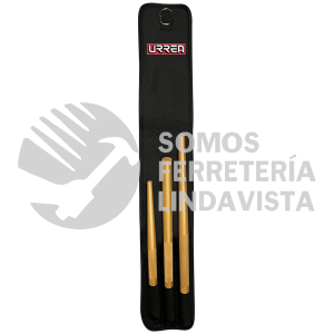 49904 JUEGO DE PUNZONES GUIA Y BOTADOR DE BRONCE, 3 PIEZAS URREA