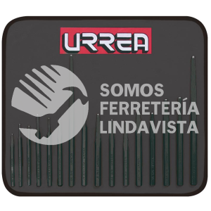 NO.6 JUEGO DE PUNTOS, PUNZONES Y BOTADORES, 16 PIEZAS URREA