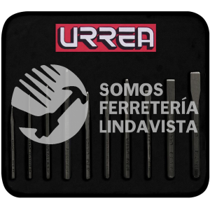 NO.2 JUEGO DE PUNZONES Y CINCELES, 10 PIEZAS URREA