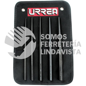 99B JUEGO DE 5 PUNZONES GUIA BOTADOR LARGOS URREA