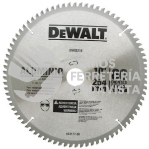 DW03210 DISCO SIERRA 10"X80 DDP CORTE ALUMINIO DEWALT