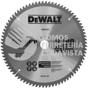 DW03230 DISCO SIERRA 12"X80 DDP CORTE ALUMINIO DEWALT