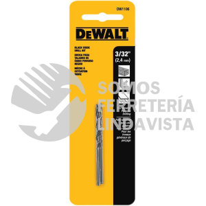 DW1106 2 BROCAS HSS OXIDO NEGRO 3/32"X2-1/4" EN BLISTER DEWALT