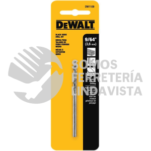 DW1109 BROCA HSS OXIDO NEGRO 9/64"X2 9" EN BLISTER DEWALT
