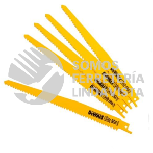 DW4848 SEGUETA SIERRA SABLE RESP CUÑA 9" 8DPP 5 PZAS DEWALT
