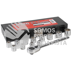 5200LP JUEGO DE DADOS Y ACCESORIOS CUADRO DE 3/8" EN PULGADAS, 13 PIEZAS URREA