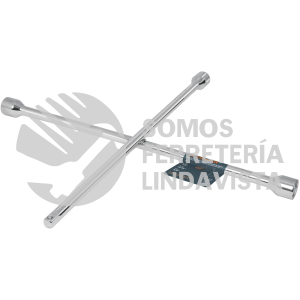 18024 LLCR-20D LLAVE DE CRUZ 20" PULIDA Y CROMADA CON ENTRADA CUADRO 1/2" TRUPER