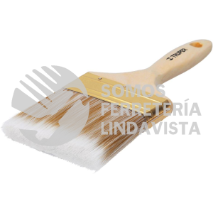 13347 BRT-4S BROCHA CERDAS SINTETICAS 4" CORTE RECTO MANGO DE MADERA TRUPER