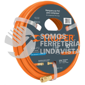 10893 MAN-PI-10-3/8 ROLLO DE 10 M DE MANGUERA 3/8" DE PVC PARA COMPRESOR TRUPER