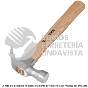 16753 MA-20 MARTILLO PULIDO 20 OZ UÑA CURVA MANGO MADERA TRUPER