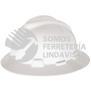 M2303541F CASCO ALA REDONDA COLOR BLANCO CON MATRACA MSA