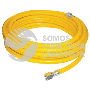 MANGUERA143 MANGUERA DE PVC PARA COMPRESORA ENSAMBLADA CON CONEXION HEMBRA 1/4 10MTS FRASA
