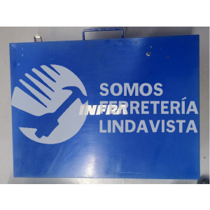 4295-CAJA CAJA METALICA TIPO PORTAFOLIO AZUL INFRA