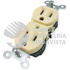 2370 CONTACTO DUPLEX OCULTO ATERRIZADO MARFIL 125V 15A TRAKA