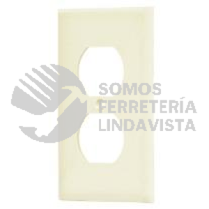 PLACA DE PLASTICO PARA CONTACTO DUPLEX COLOR MARFIL NACIONAL