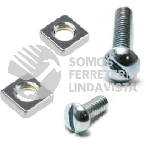 44602G TORNILLO ACERO GALVANIZADO CABEZA GOTA O ESTUFA 1/8"X1" CUERDA CORRIDA CON TUERCA