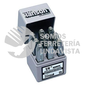 20581 JUEGO DE NUMEROS DE GOLPE TROQUELES DE ACERO 1/4" ESTANDAR HANSON