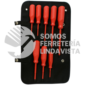 J9700V JUEGO DE 8 DESTORNILLADORES ROJOS 1000 V, COMBINADOS URREA