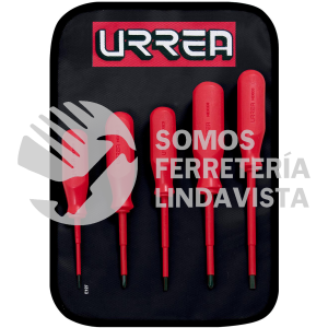9700C JUEGO DE 5 DESTORNILLADORES ROJOS 1000 V, COMBINADOS URREA
