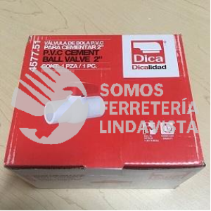 4577 51 VALVULA BOLA DE PCV PARA CEMENTAR 2" DICA