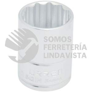 5415M DADO CUADRO DE 1/2", 12 PUNTAS, METRICO, 15 MM URREA