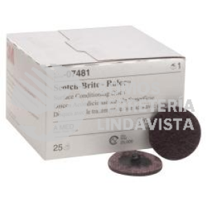 7481 DISCO ROLOC S/ORIFICIOS DE OXIDO DE ALUMINIO MARRON 2" 3M