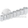 S02HS JUEGO DE DADOS CUADRO DE 3/8", 6 PUNTAS, EN PULGADAS EN RIEL, 8 PIEZAS URREA