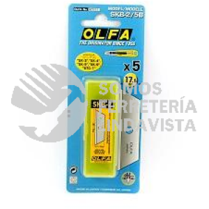 SKB-2/5B 47111 REPUESTO PARA CUTTER TRAPEZOIDE SK-3, SK-4, SK-5, SK-9, UTC1 (C/ 5 PZAS) OLFA