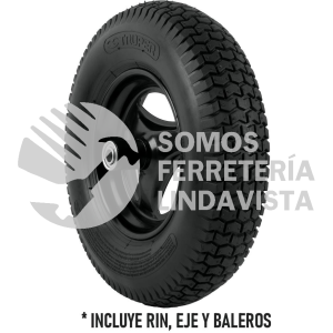 11852 RN LLANTA COMPLETA NEUMATICA 16" INCLUYE EJE Y BALEROS TRUPER