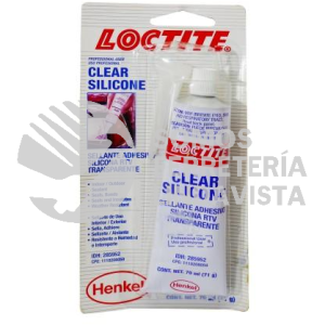 285952 SILICON ADHESIVO DE SILICON RTV TRANSPARENTE 70ML LOCTITE
