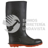 PREMIUMPRORUBBER5 BOTA DE HULE INDUSTRIAL NEGRA NO 5 SUELA ANTIDERRAPANTE ROJA S/ CASQUILLO DUNLOP